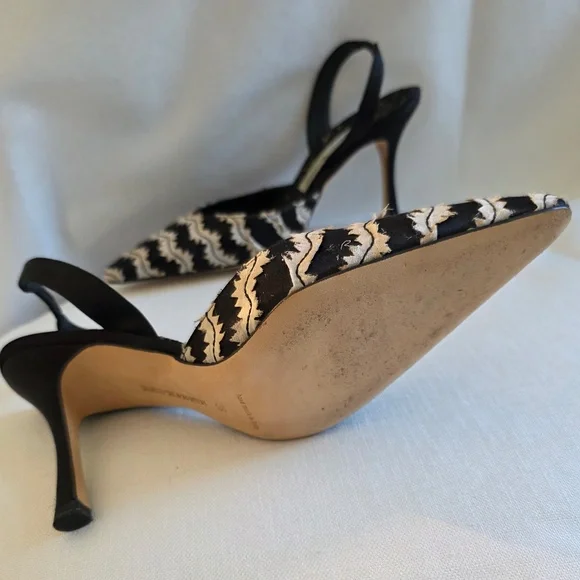 Manolo Blahnik B/W heels - Picture 3 of 8